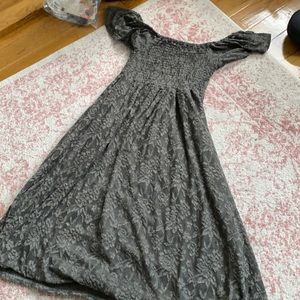 Anthro Midi Lace off the shoulder dress